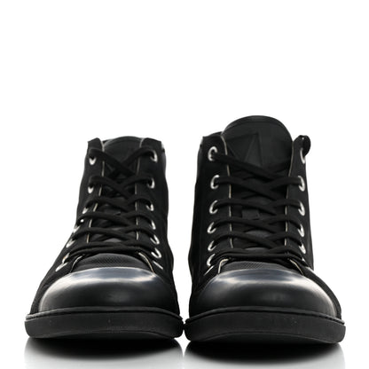 Louis Vuitton Nylon Damier Graphite Baseball High Top Sneaker Boots 11 2 of 9