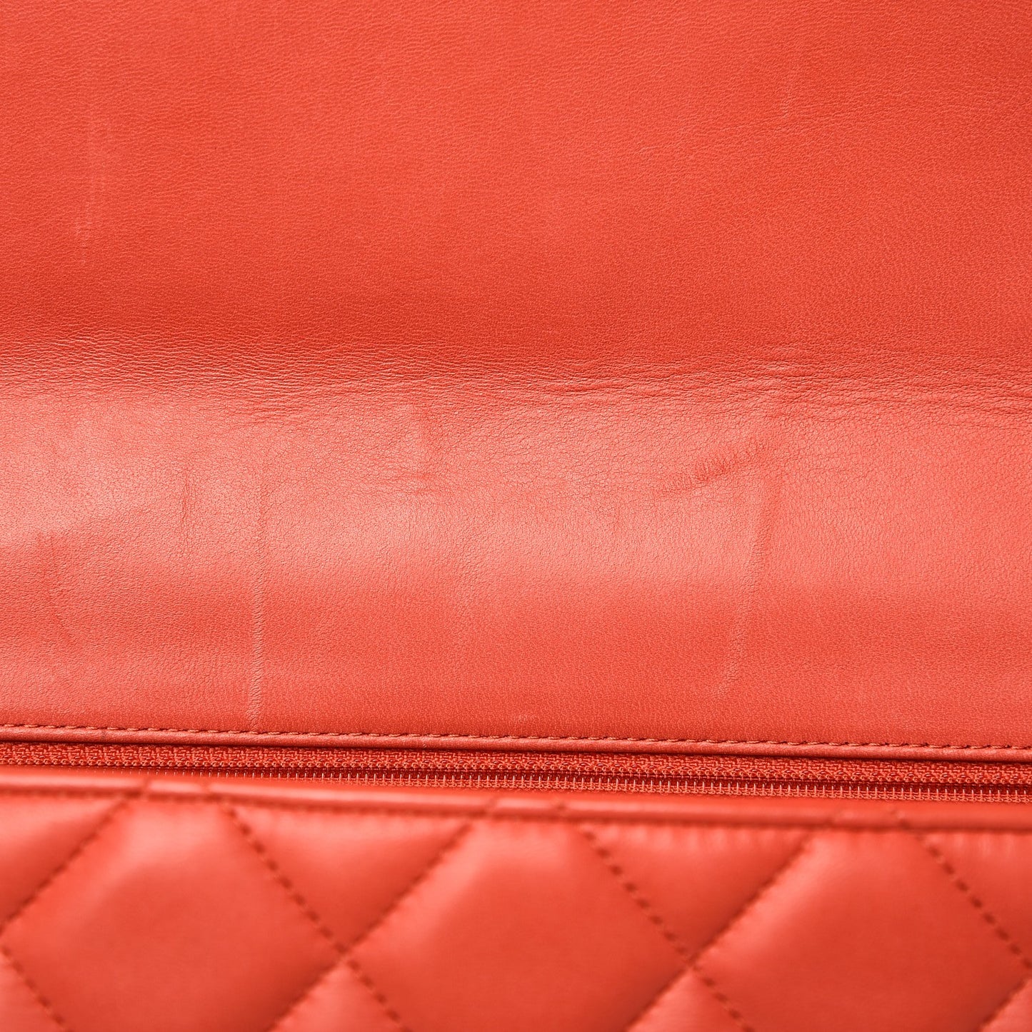 Lambskin Quilted Maxi Single Flap Light Red