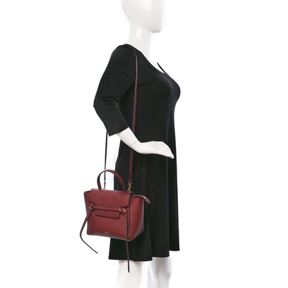 Celine Grained Calfskin Nano Belt Bag Acai 2 of 8