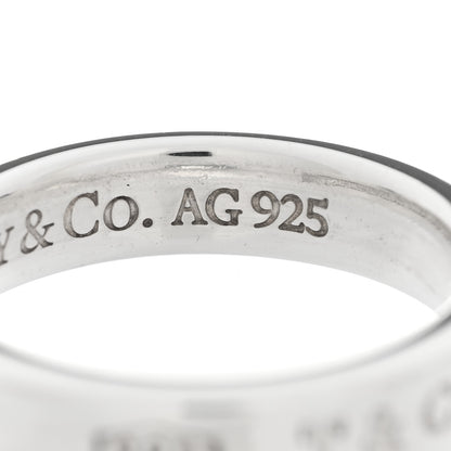 Tiffany Sterling Silver Narrow 1837 Band Ring 47 4.25 5 of 5