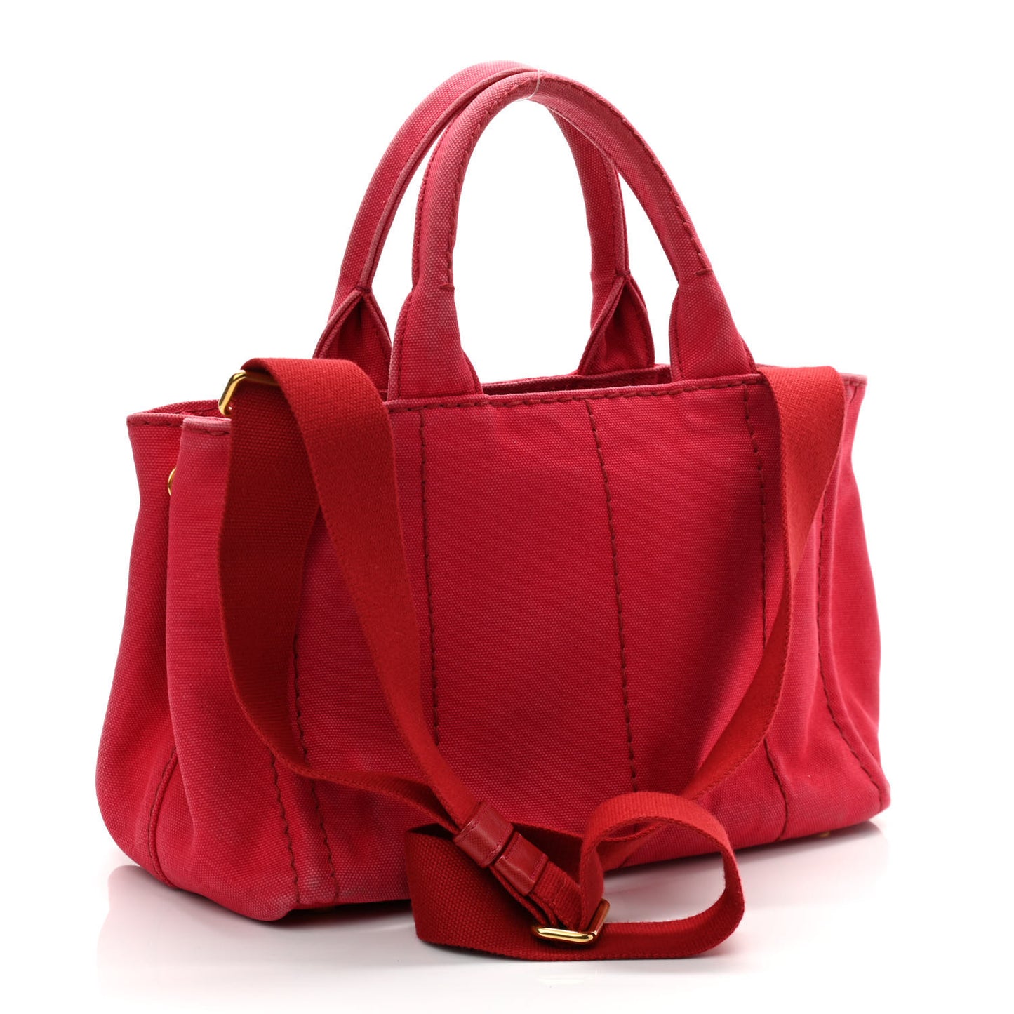 Canapa Small Logo Tote Rosso