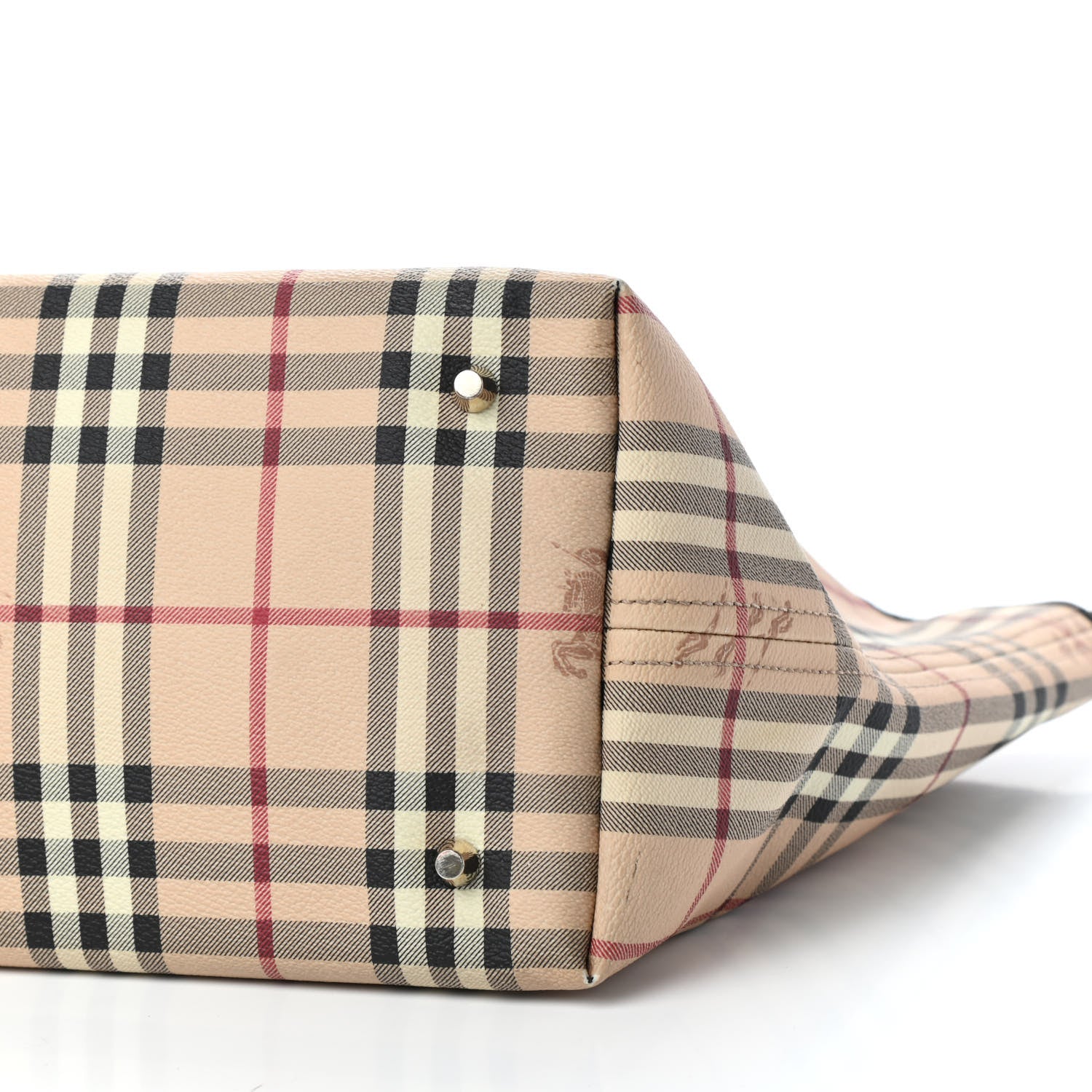 Burberry Haymarket Check Large Nick Tote Chocolate 8 of 12