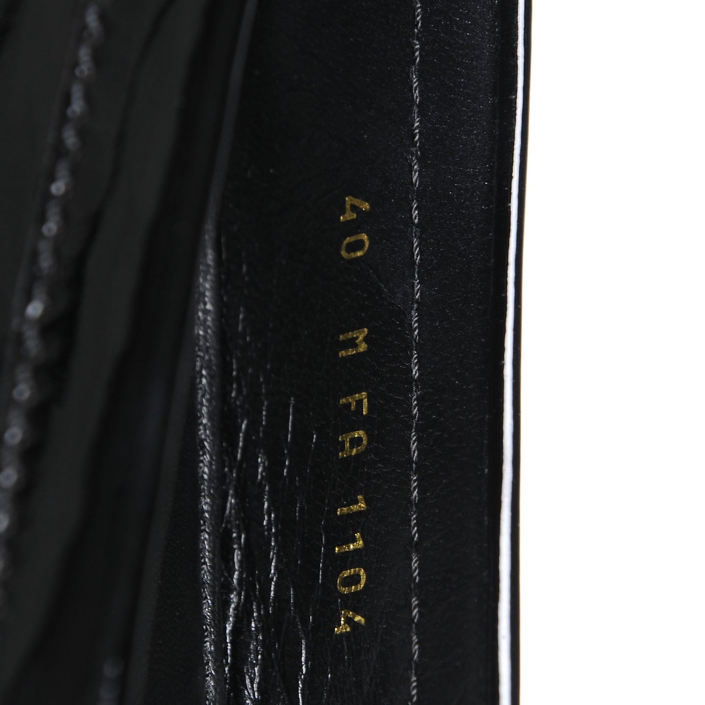 Patent Calfskin Oxford Loafers 40 Black