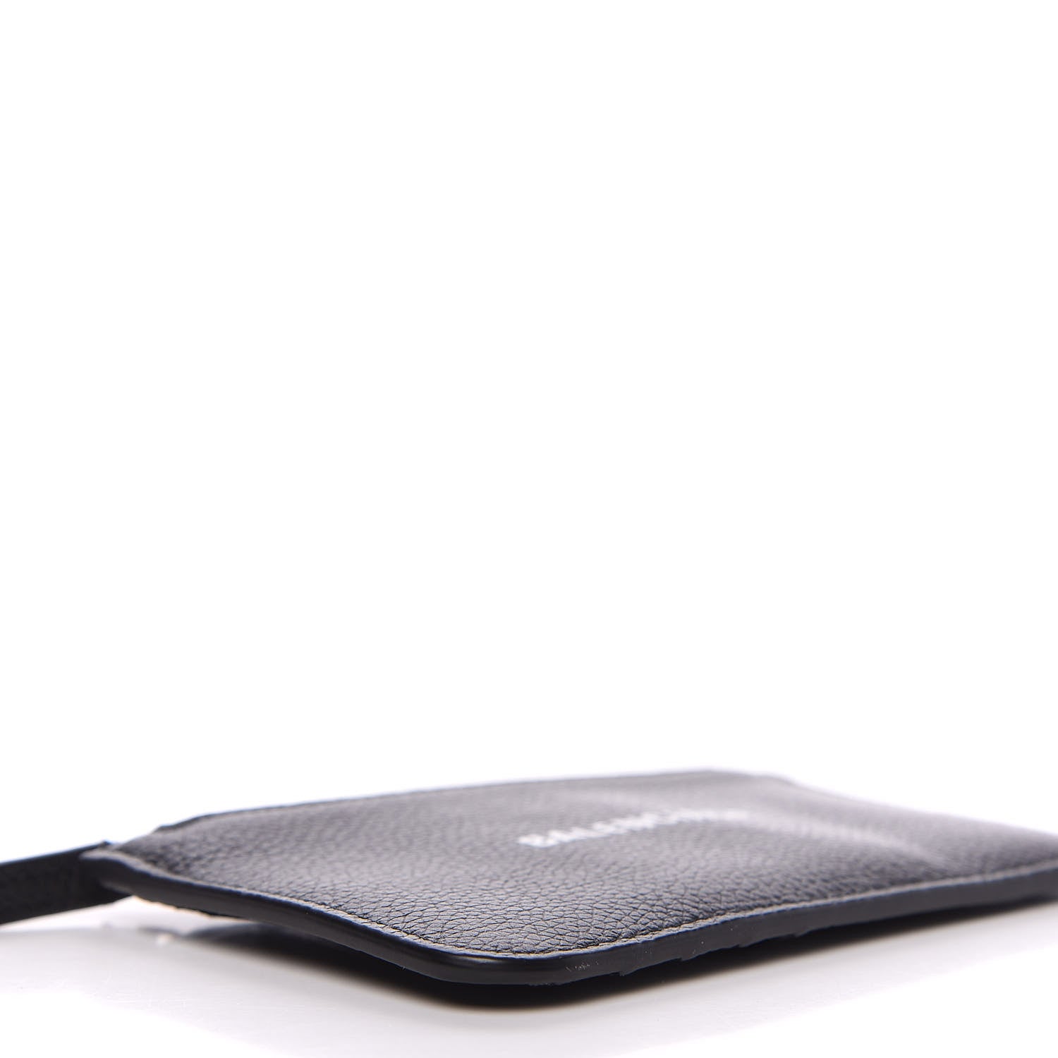 Balenciaga Grained Calfskin Logo Cash Long Coin Card Holder Black White 7 of 10
