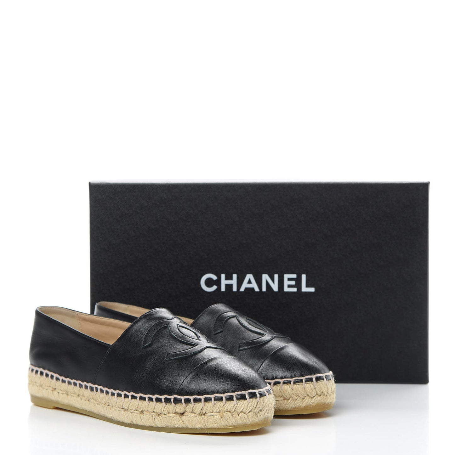 Lambskin CC Espadrilles 36 Black