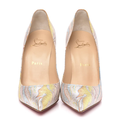 Christian Louboutin Metallic Lurex Flame Printed Pigalle Follies 100 Pumps 36.5 Multicolor 2 of 8