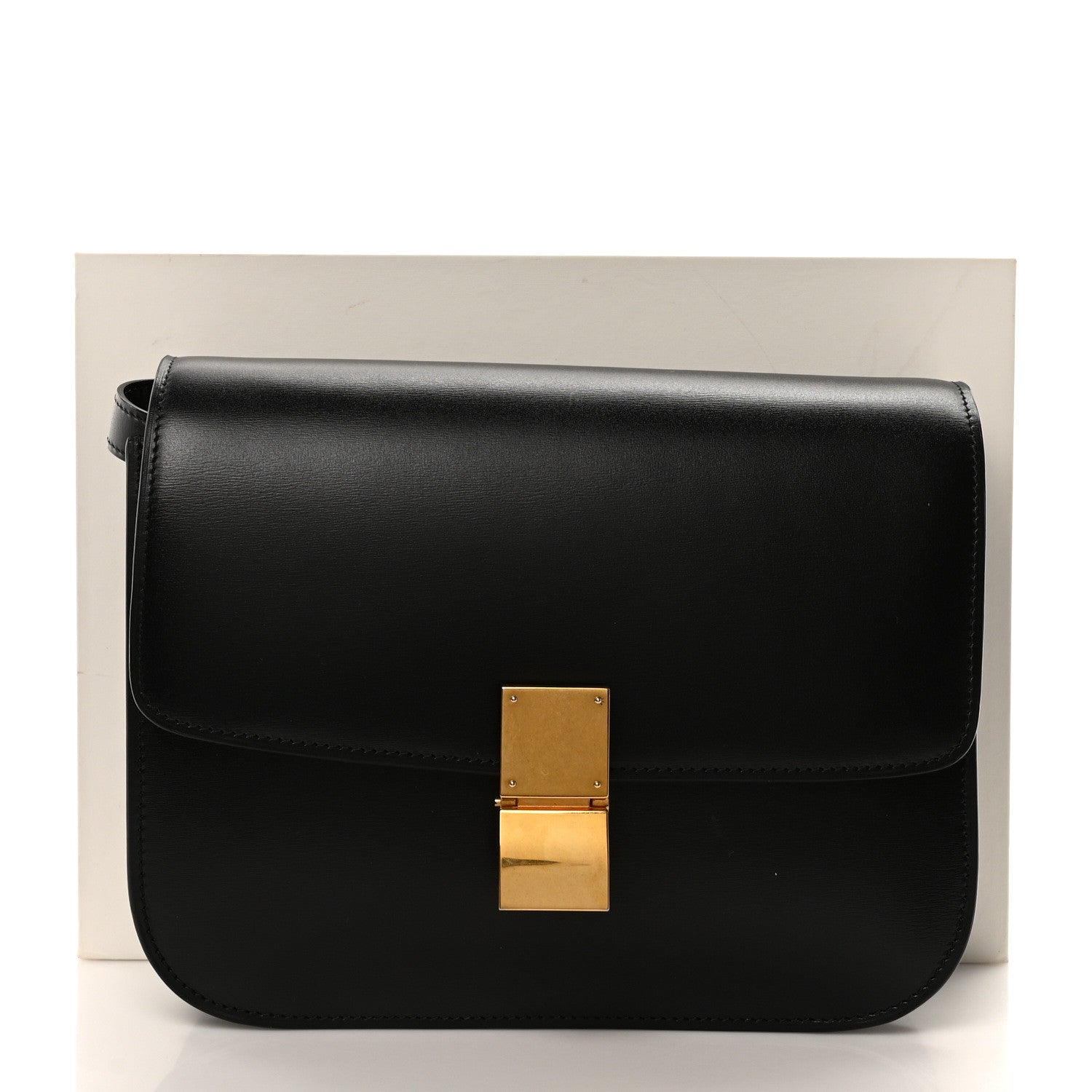 Celine Box Calfskin Medium Classic Box Flap Bag Black 11 of 11