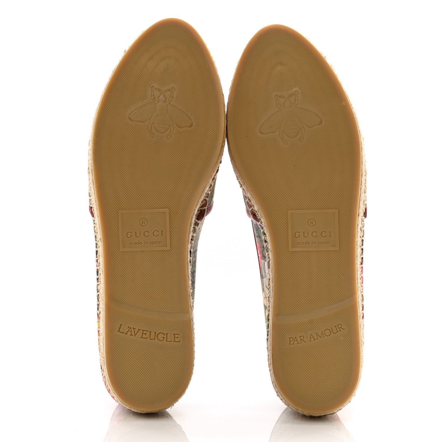 Gucci GG Supreme Monogram Tian Womens Espadrilles 41 Beige Multicolor Red 5 of 8