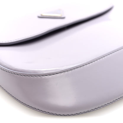 Prada Spazzolato Cleo Flap Shoulder Bag Fiordaliso 8 of 9