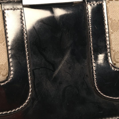 Gucci Monogram Large Pop Bamboo Top Handle Tote Pewter 13 of 15
