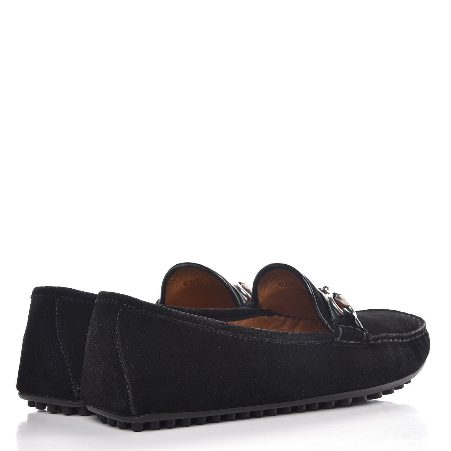 Suede Web Mens Horsebit Driver Loafers 7 Black