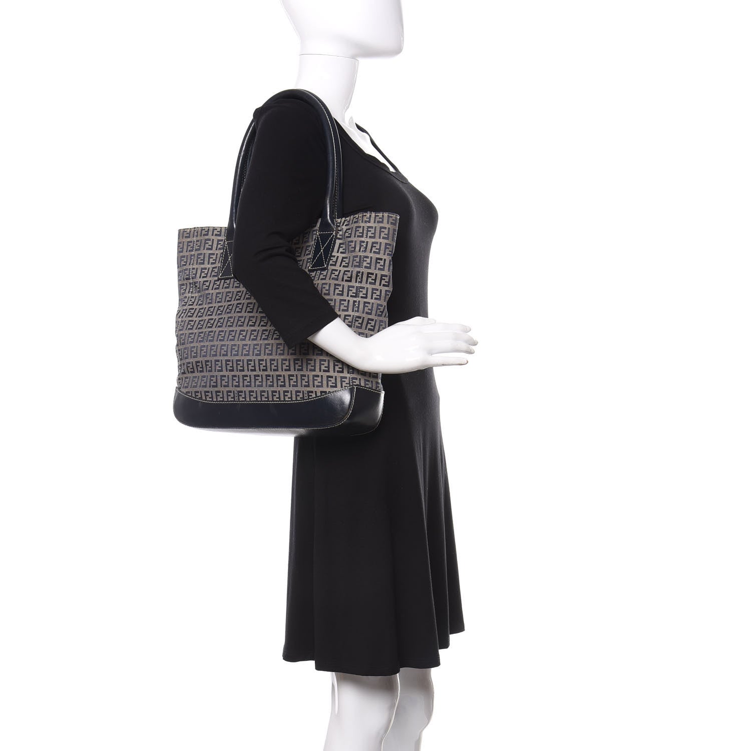 Fendi Zucchino Tote Black 2 of 16