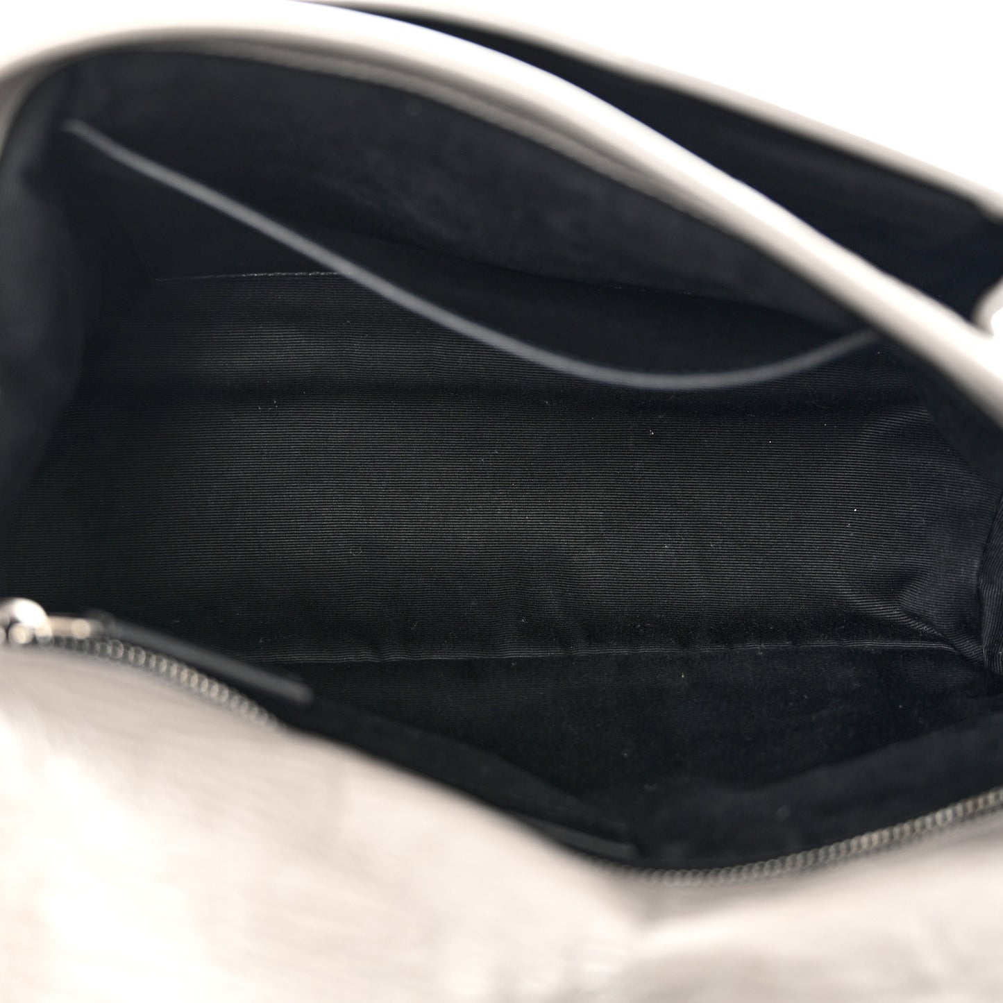 Crinkled Calfskin Matelasse Monogram Medium Niki Chain Satchel Fog