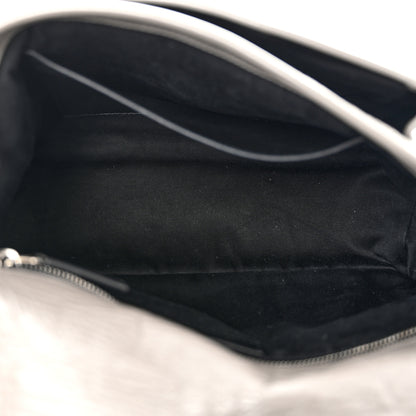 Saint Laurent Crinkled Calfskin Matelasse Monogram Medium Niki Chain Satchel Fog 5 of 11