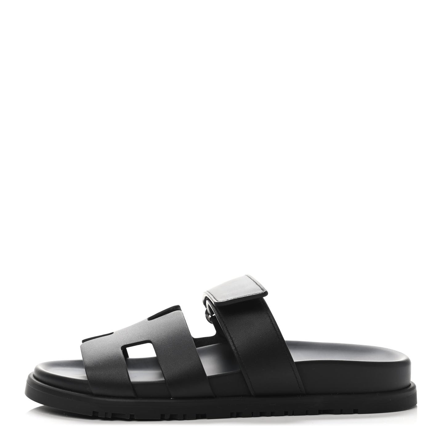 Calfskin Womens Chypre Sandals 36.5 Black