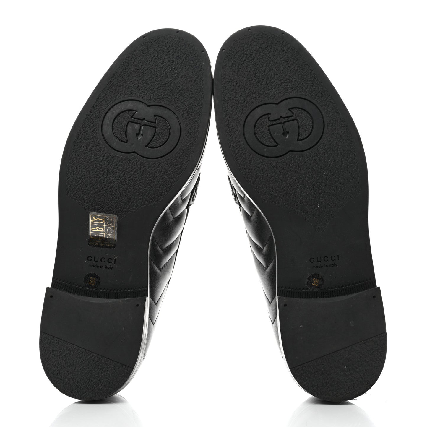Nappa Matelasse Double G Marmont Loafers 38 Black