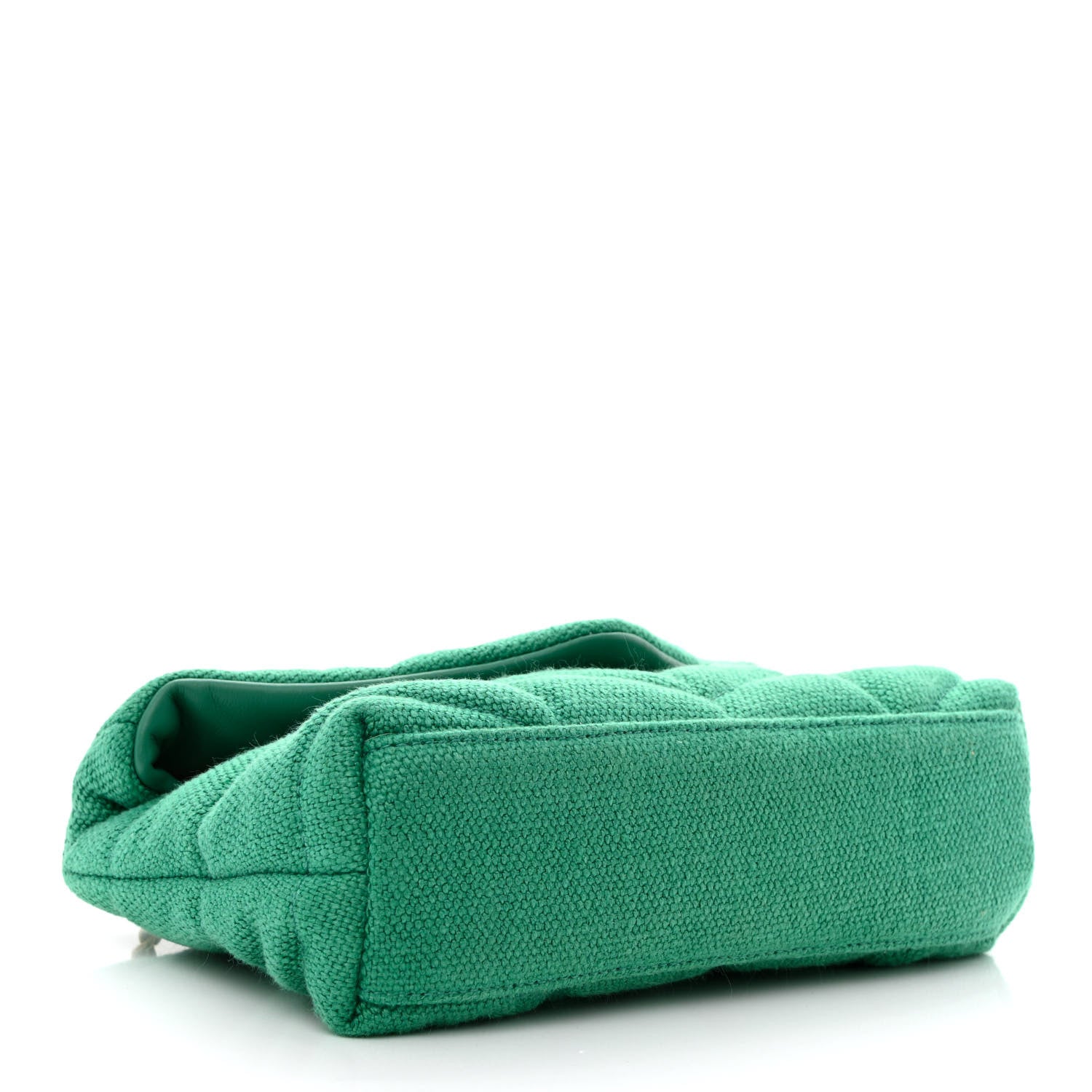 Saint Laurent Canvas Quilted Toy Loulou Puffer Monogram Chain Satchel Basil 4 of 10