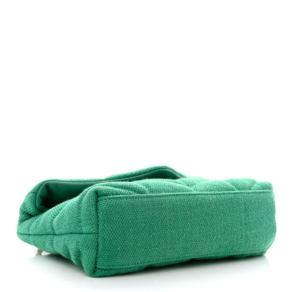 Saint Laurent Canvas Quilted Toy Loulou Puffer Monogram Chain Satchel Basil 4 of 10