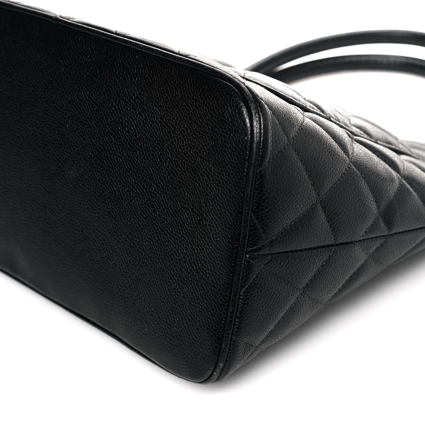 Caviar Quilted Medallion Tote Black