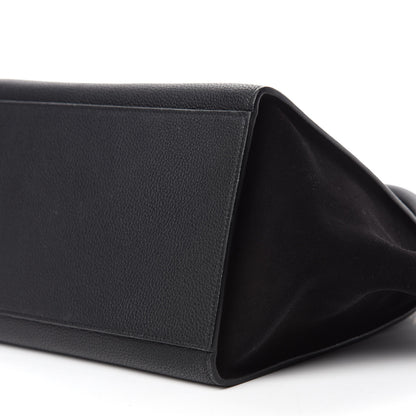 Celine Drummed Calfskin Suede Small Trapeze Black 7 of 11