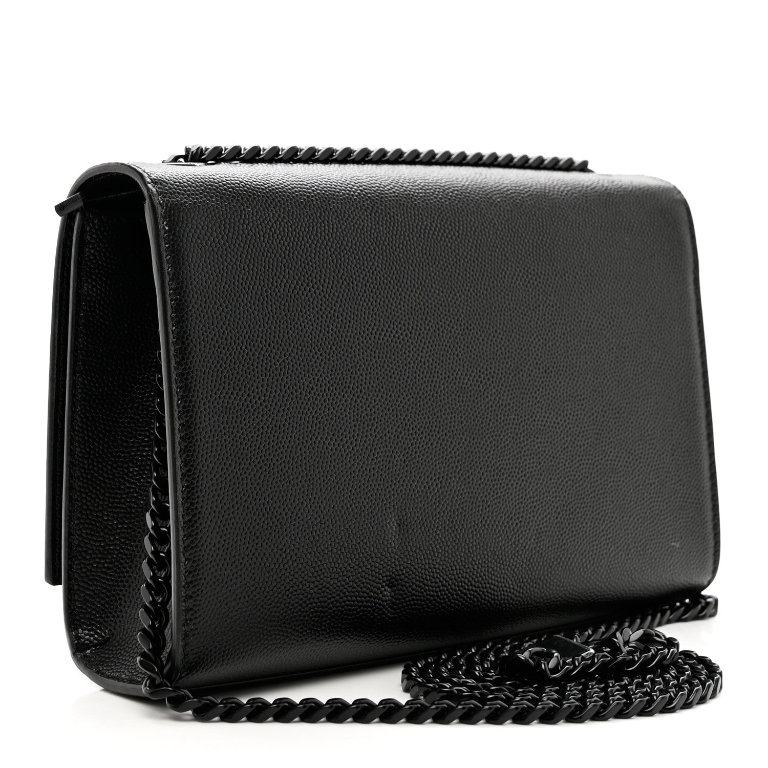 Saint Laurent Grain De Poudre Small Monogram Kate Satchel Black 3 of 10