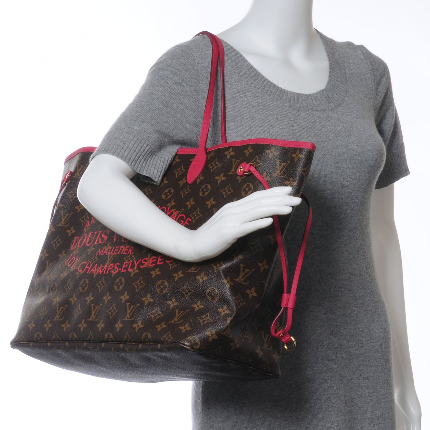 Louis Vuitton Monogram Articles de Voyage Ikat Neverfull GM Rose Indien 2 of 7