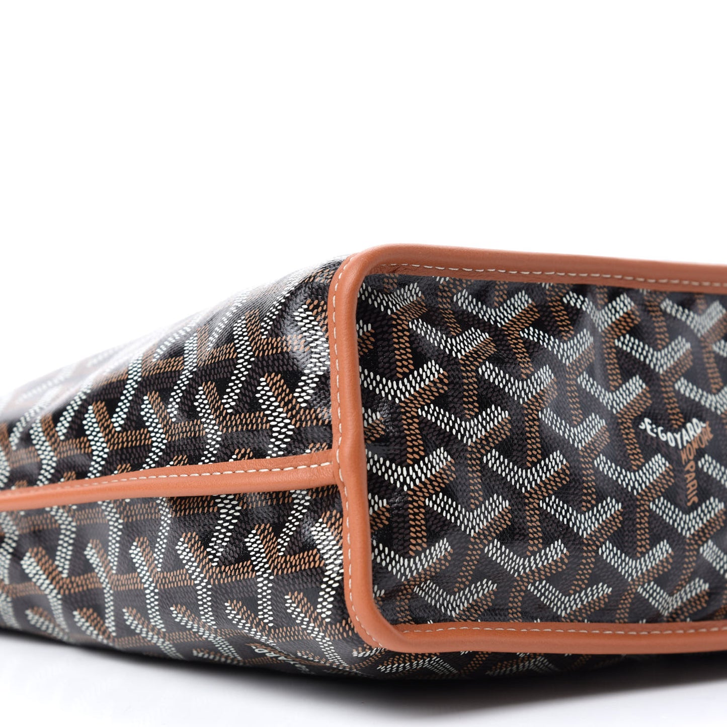 Goyardine Reversible Mini Anjou Black Gold