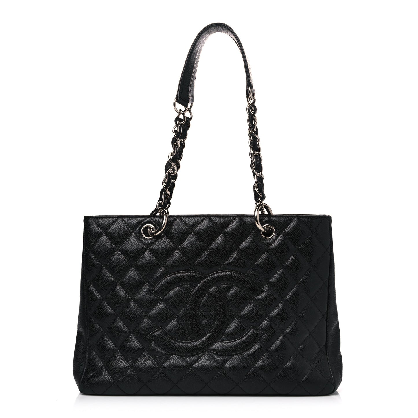 Caviar Quilted Grand Shopping Tote GST Black