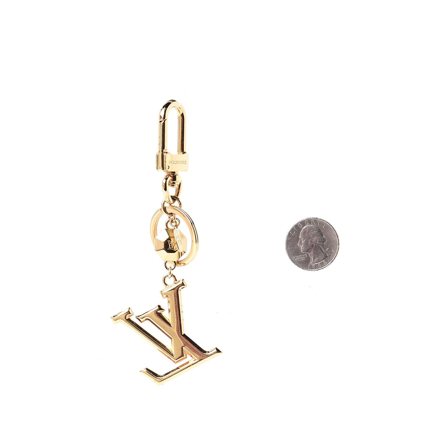 LV Facettes Bag Charm Key Holder Gold