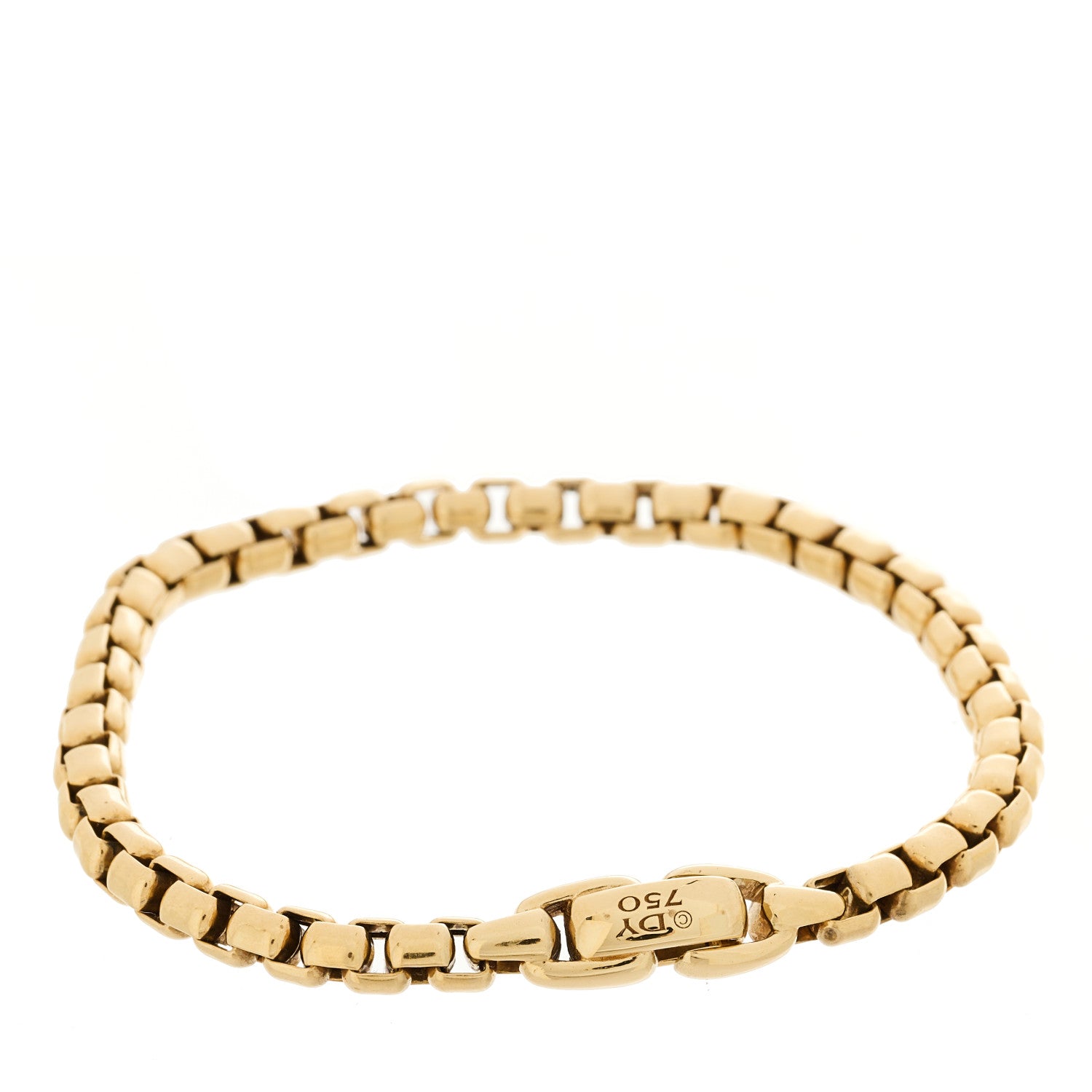 David Yurman 18K Yellow Gold 5mm Box Chain Bracelet 3 of 3