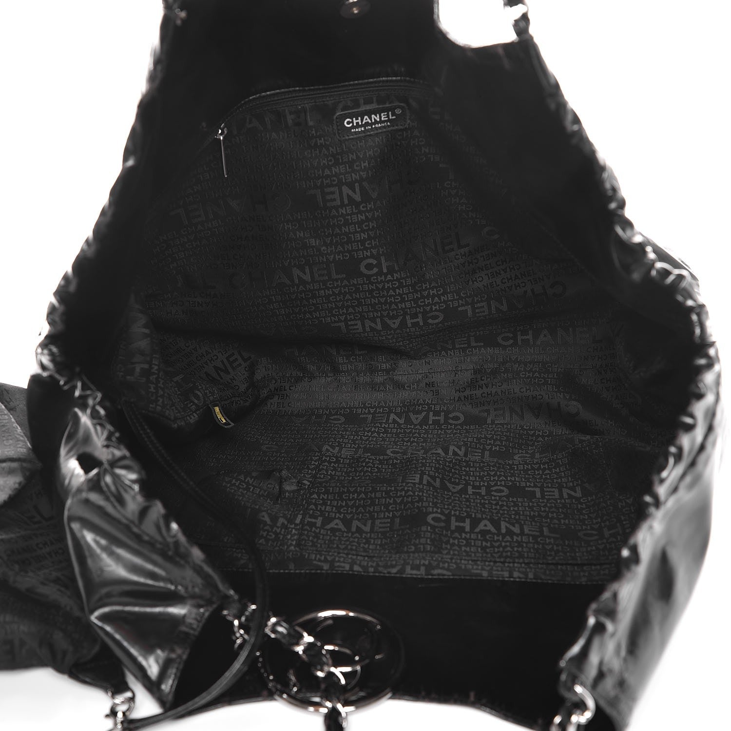 Chanel Vinyl XL Coco Cabas Black 6 of 18