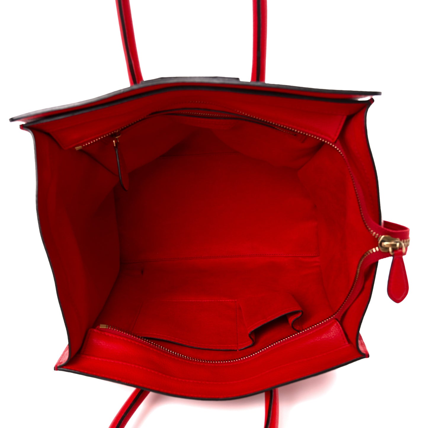 Drummed Calfskin Mini Luggage Coquelicot