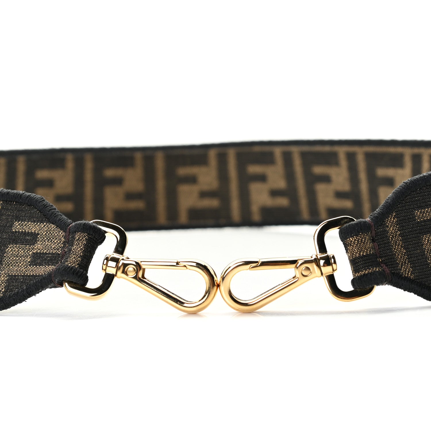 Fendi Fabric Jacquard FF 1974 Strap You Tobacco Moro Black 3 of 4