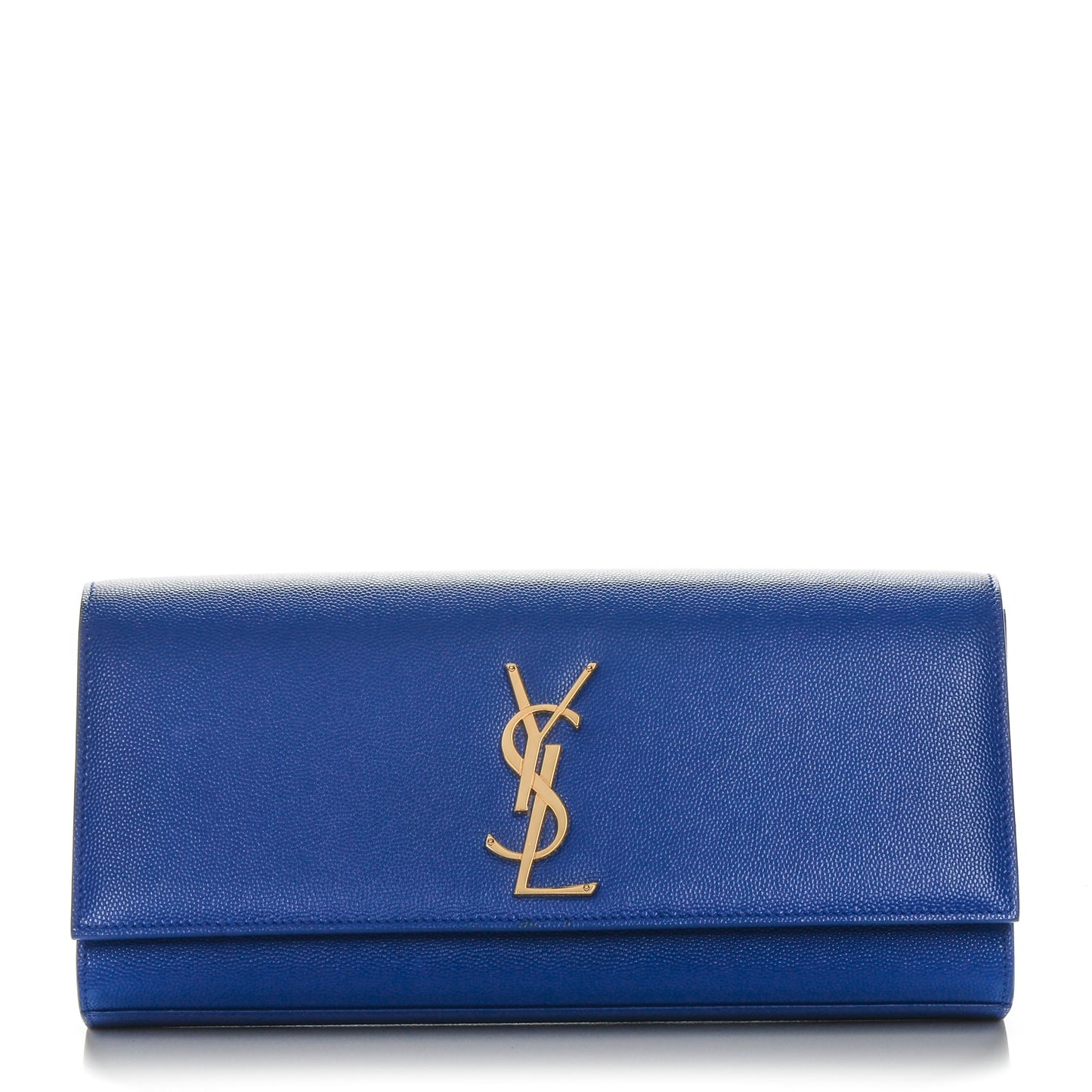 Grain De Poudre Classic Monogram Clutch Royal Blue