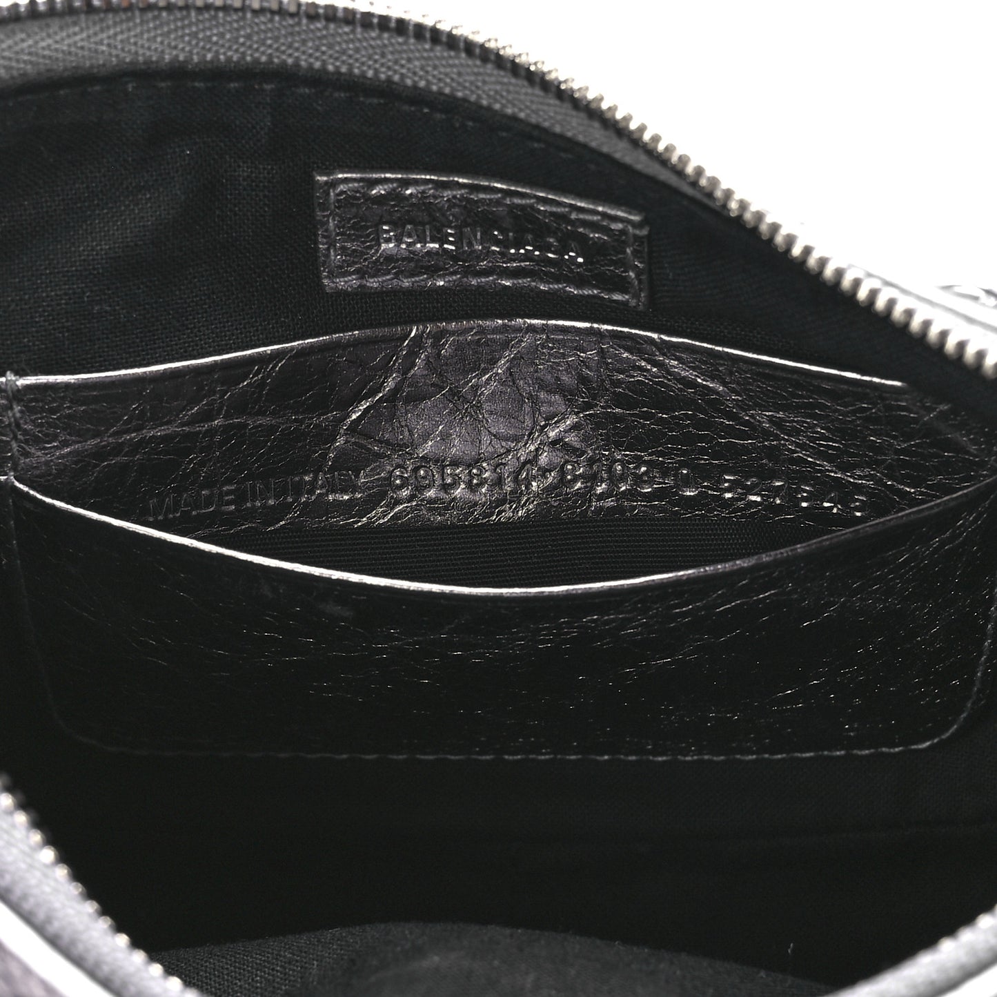 Metallic Agneau Arena Le Cagole Purse With Chain Mini Silver