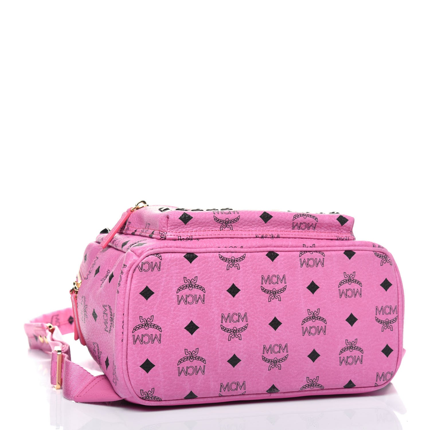 MCM Visetos Studded Small Stark M Backpack Pink 3 of 14