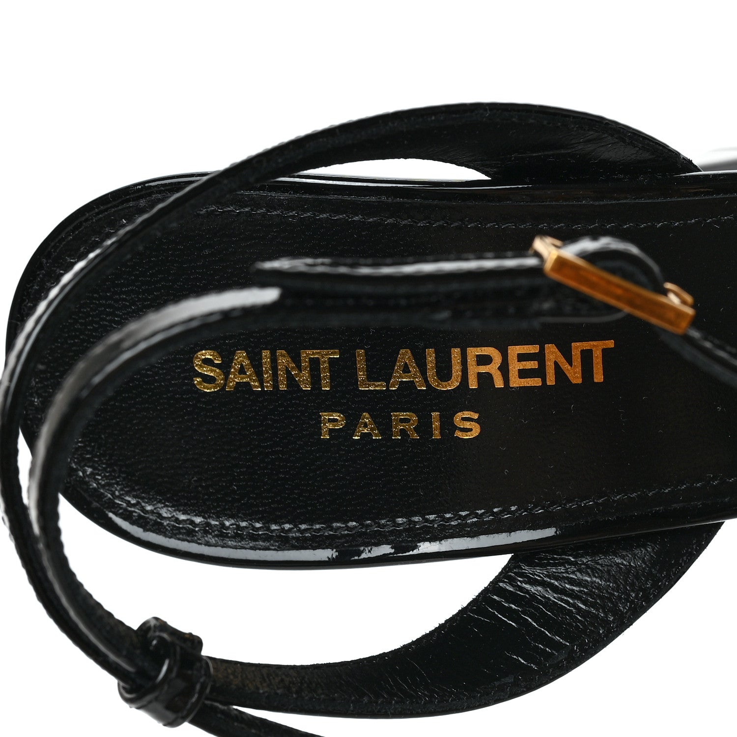 Saint Laurent Patent Jodie 95 Platform Sandals 38 Black 7 of 8