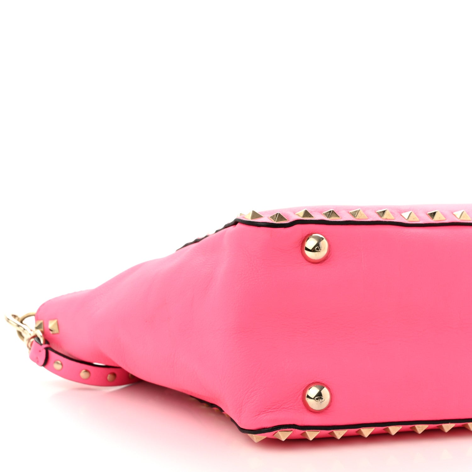 Valentino Garavani Vitello Small Rockstud Tote Fuxia Fluo 8 of 13