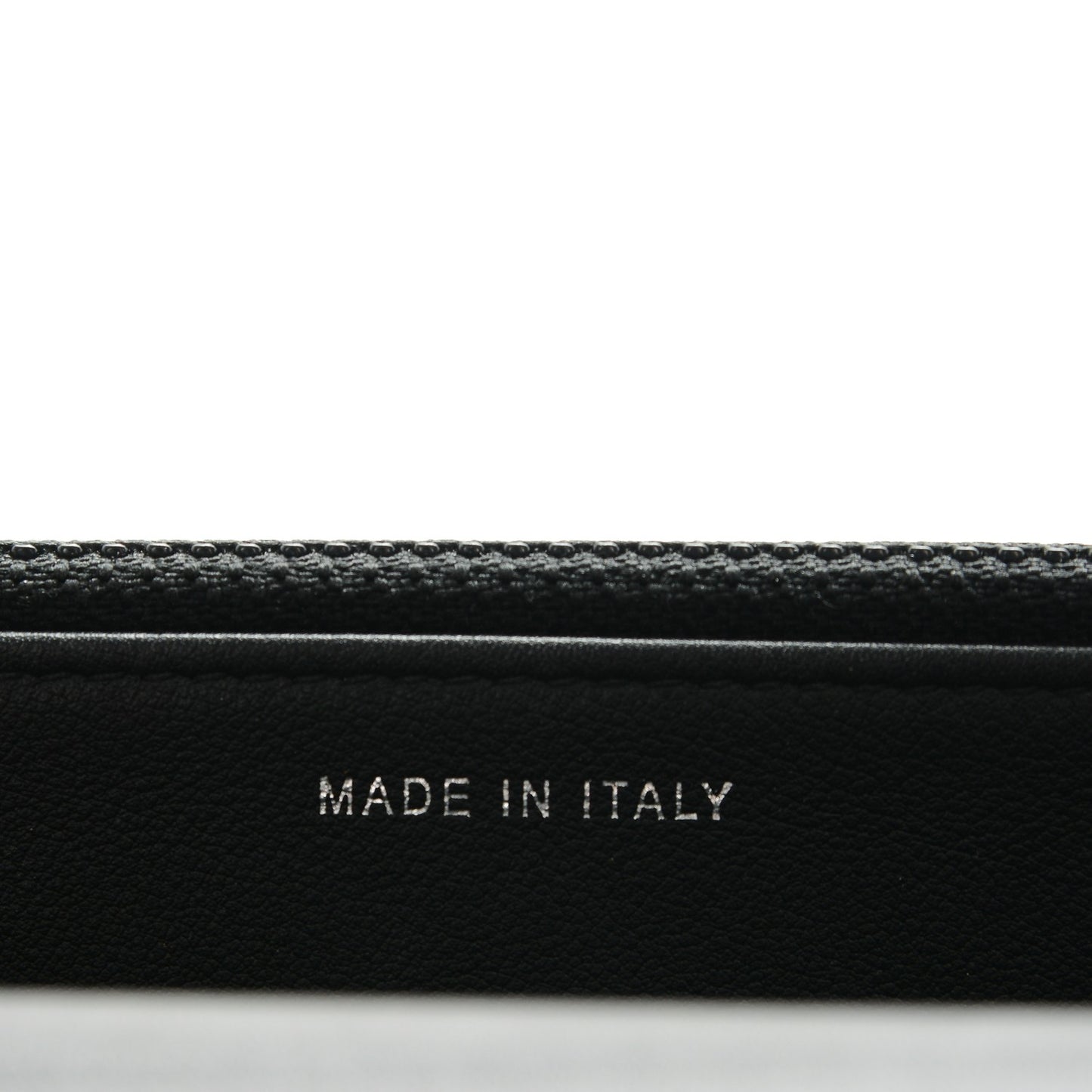 Metallic Goatskin Calfskin Boy Wallet on Chain WOC Black Silver