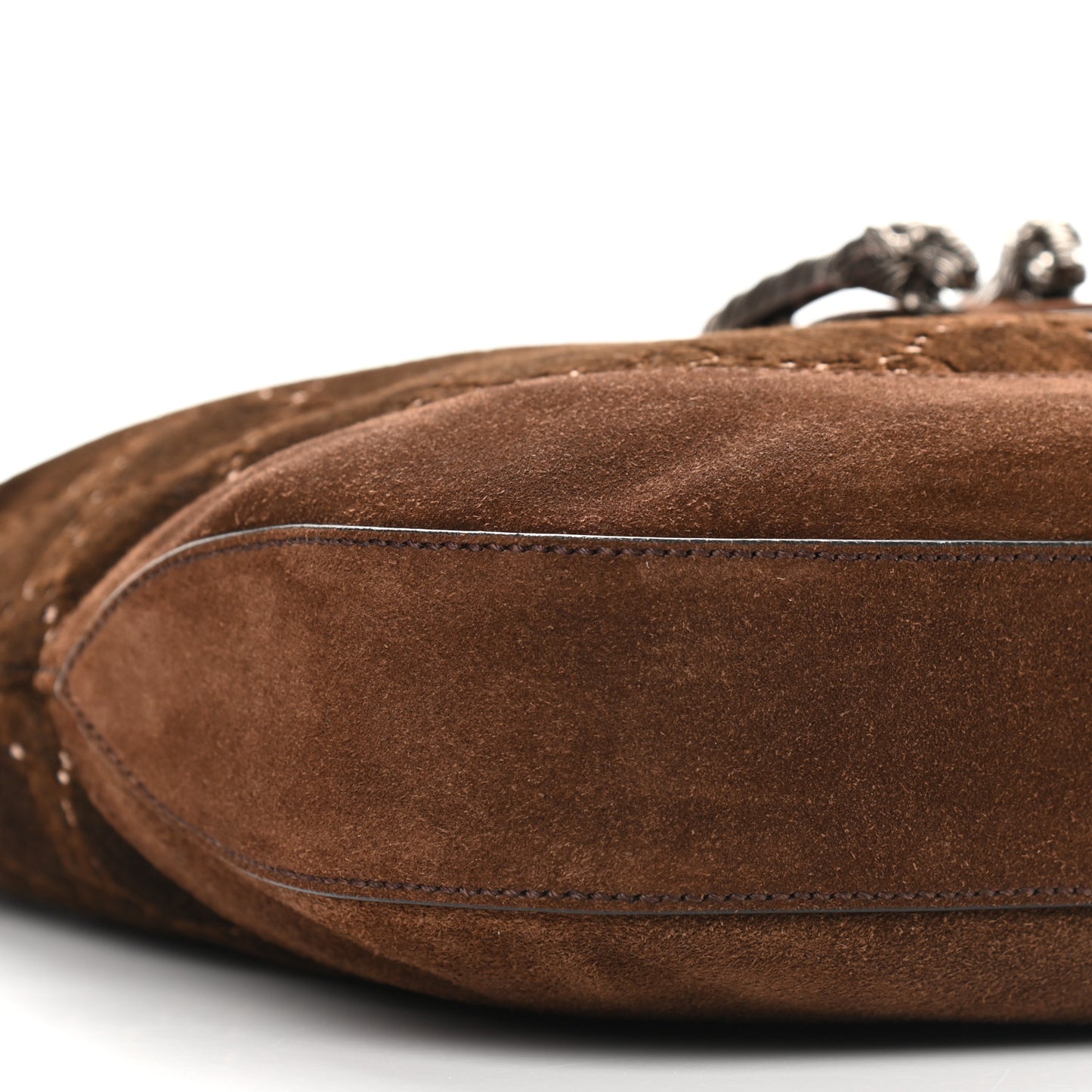 Velvet GG Monogram Web Medium Dionysus Hobo Brown