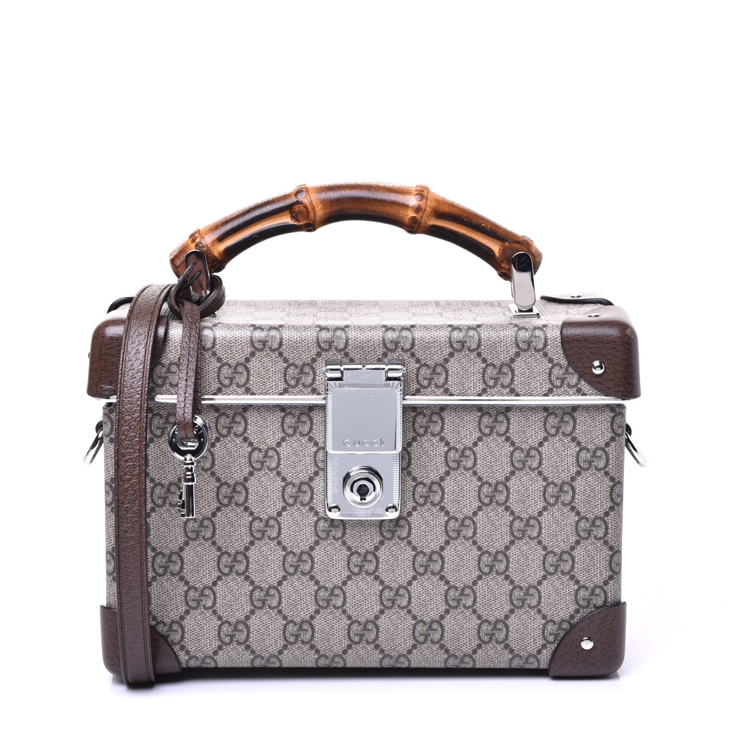 Gucci GG Supreme Monogram Globe-Trotter Beauty Case Brown 1 of 8