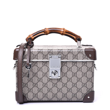 Gucci GG Supreme Monogram Globe-Trotter Beauty Case Brown 1 of 8