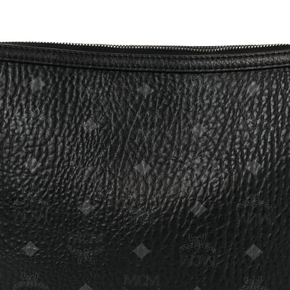 MCM Visetos Liz Shopper Tote Pouch Black 7 of 9