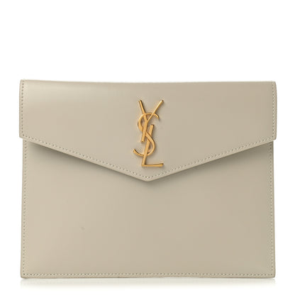 Saint Laurent Smooth Shiny Calfskin Uptown Baby Pouch Crema Soft 1 of 6