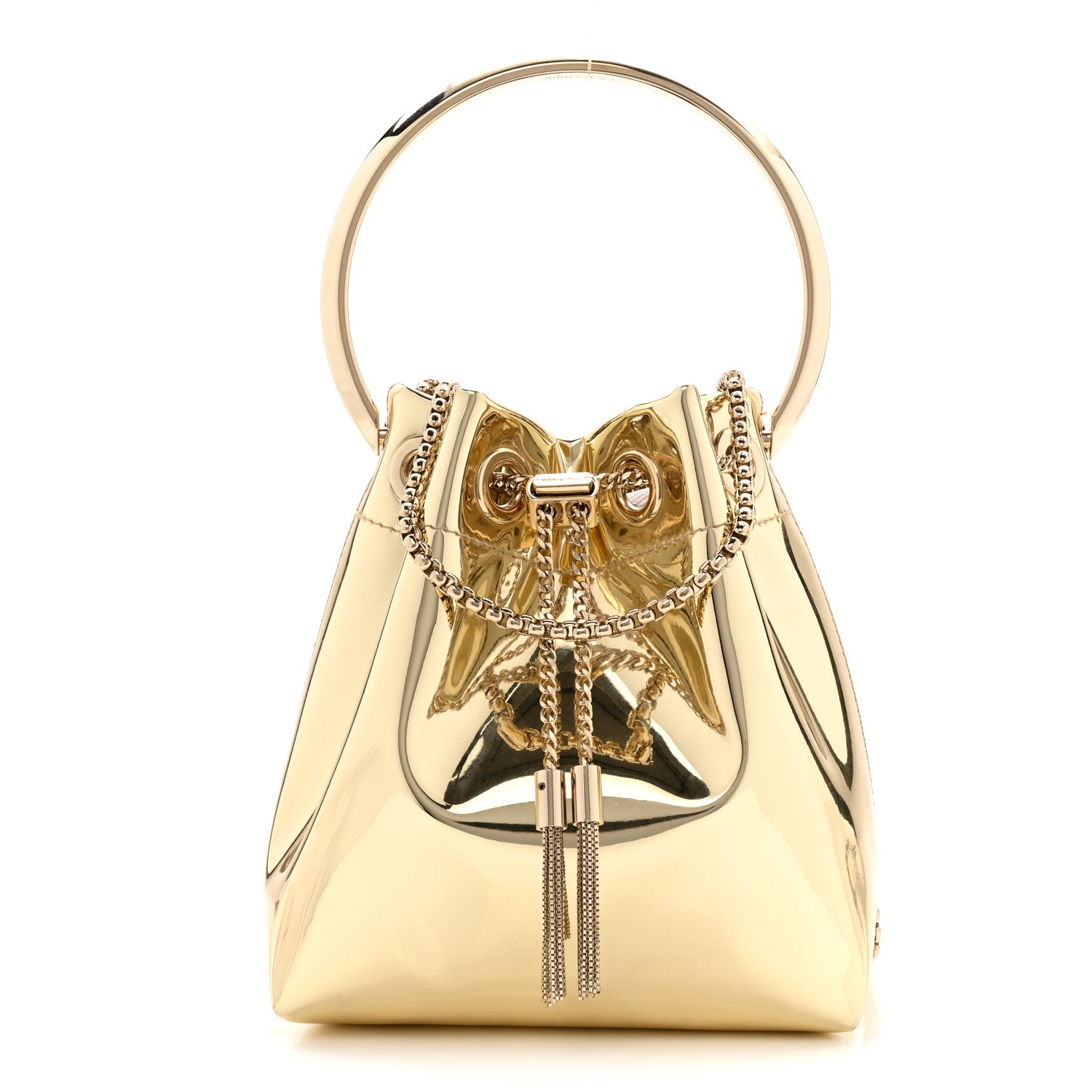 Jimmy Choo Metallic Patent Bon Bon Bag Gold 1 of 11