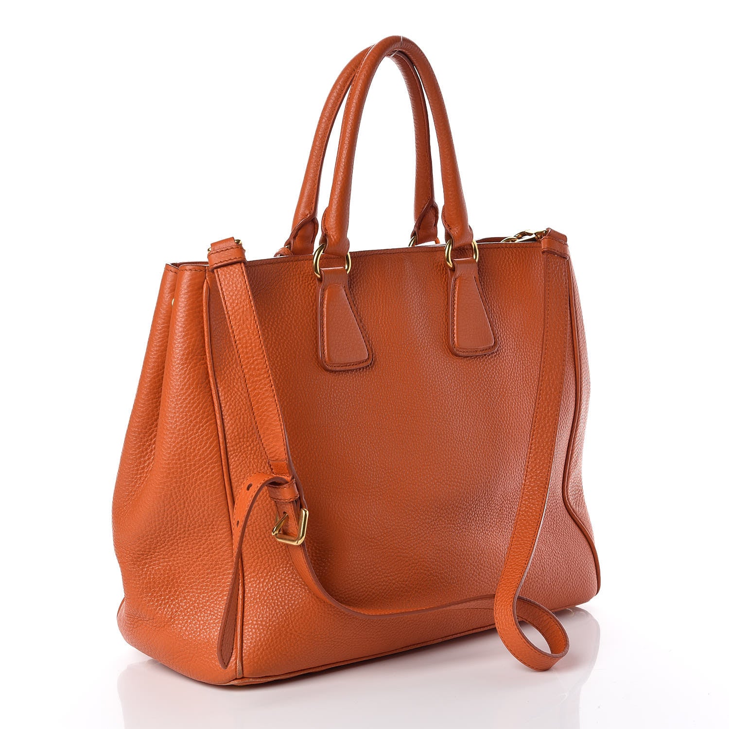 Prada Vitello Daino Tote Papaya 3 of 11