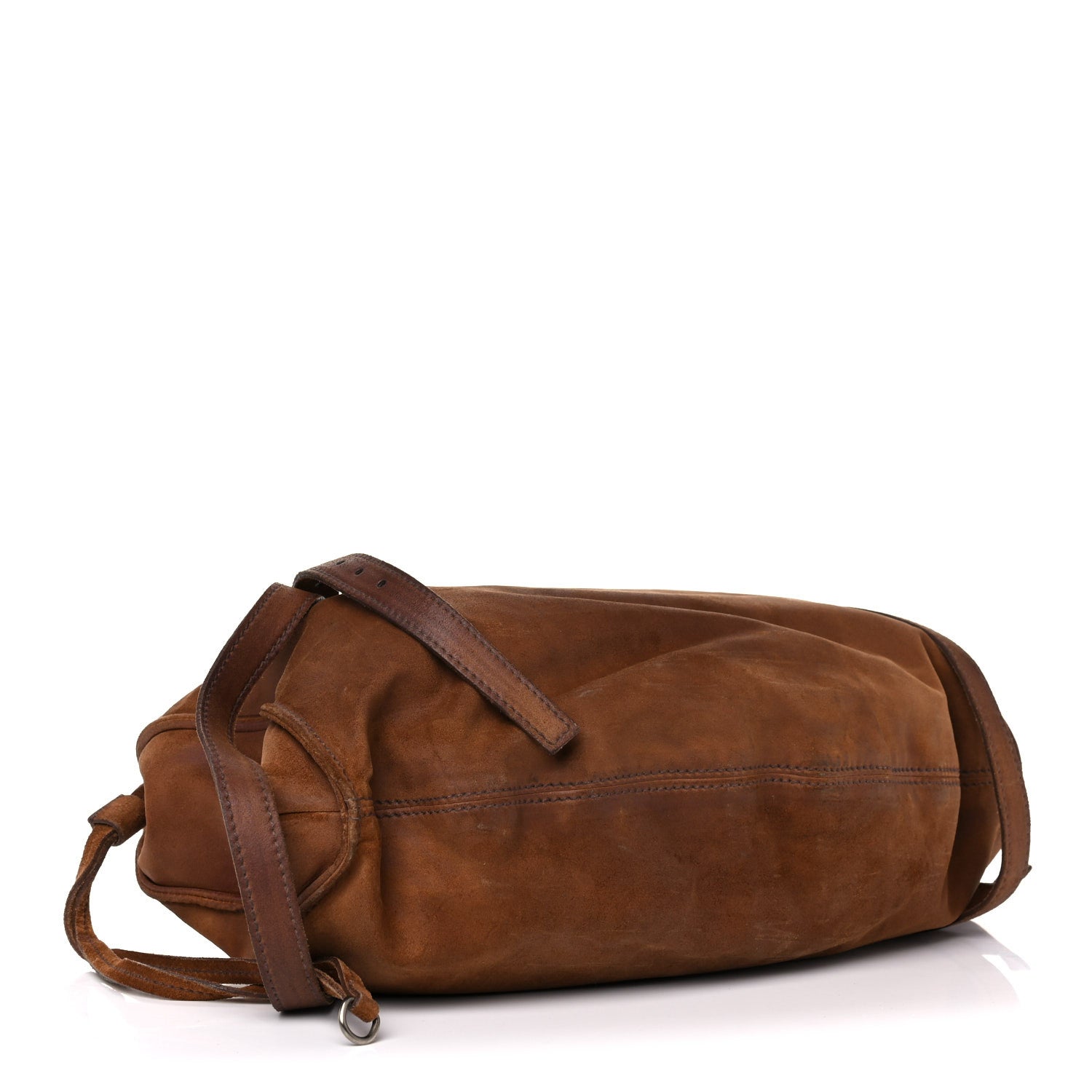 Miu Miu Suede Drawstring Tote Brown 3 of 23