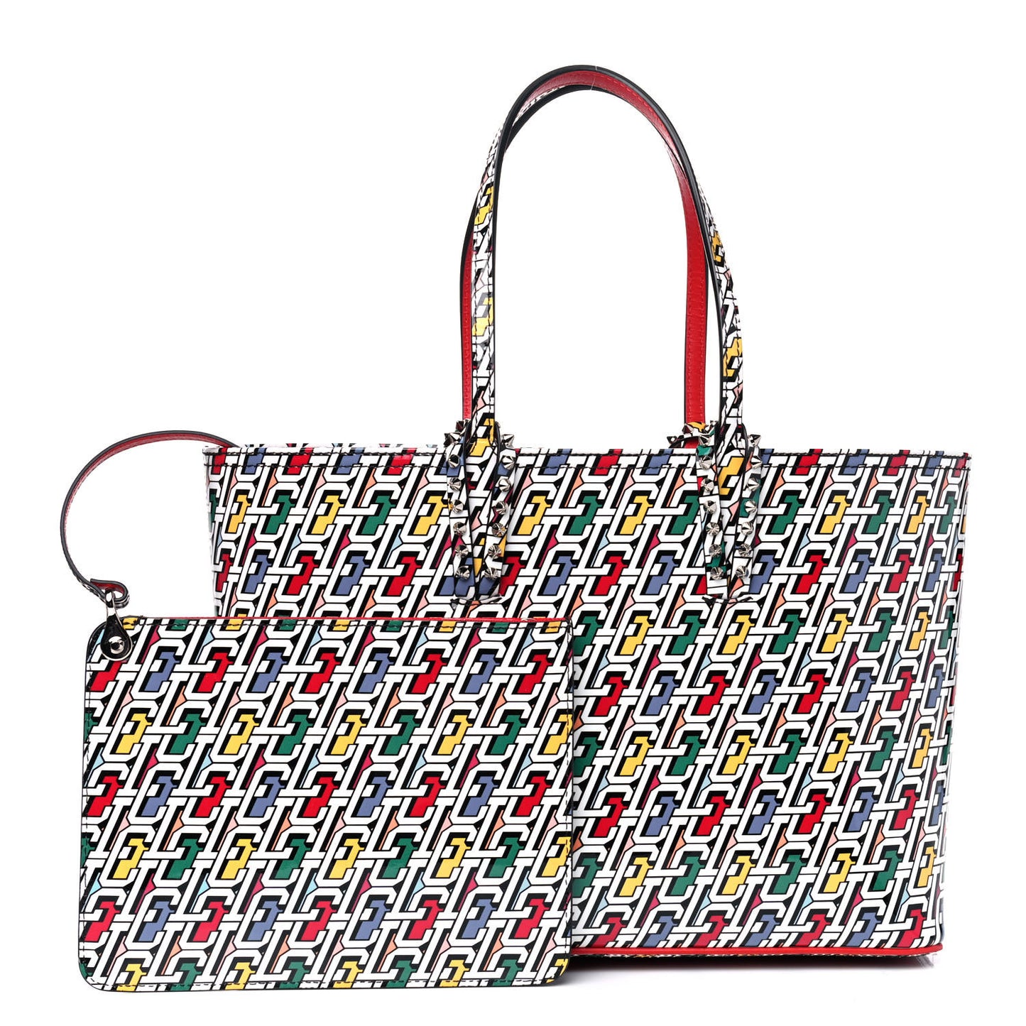 Patent Calfskin Small East West Cabata Tote Multicolor