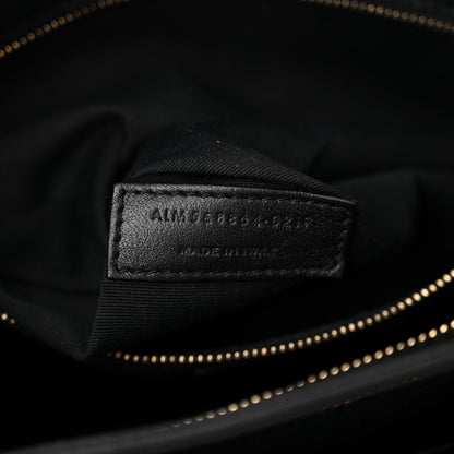 Saint Laurent Grain de Poudre Matelasse Chevron Medium Tribeca Shopping Bag Black 8 of 15