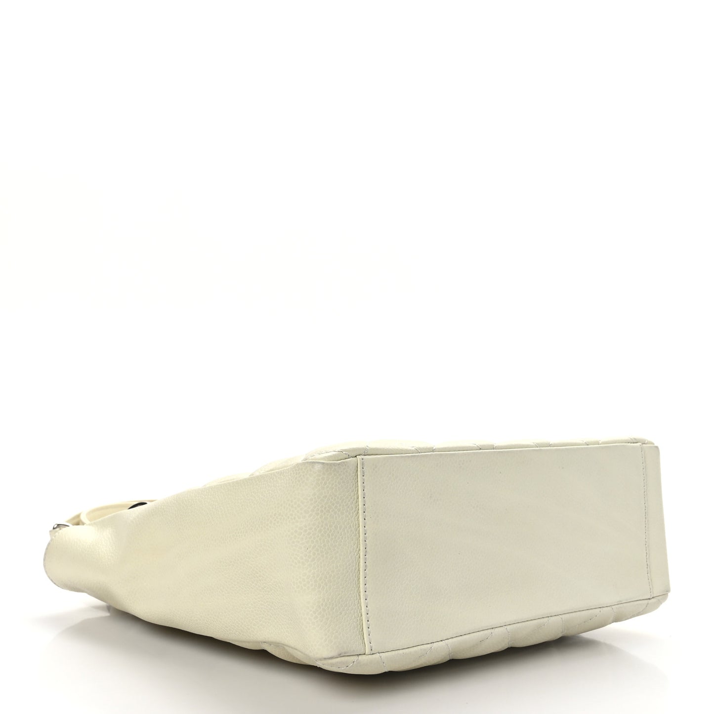 Caviar Quilted Petit Shopping Tote PST Light Beige